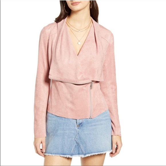 BlankNYC Faux Suede Pink Jacket Size M - Picture 2 of 9
